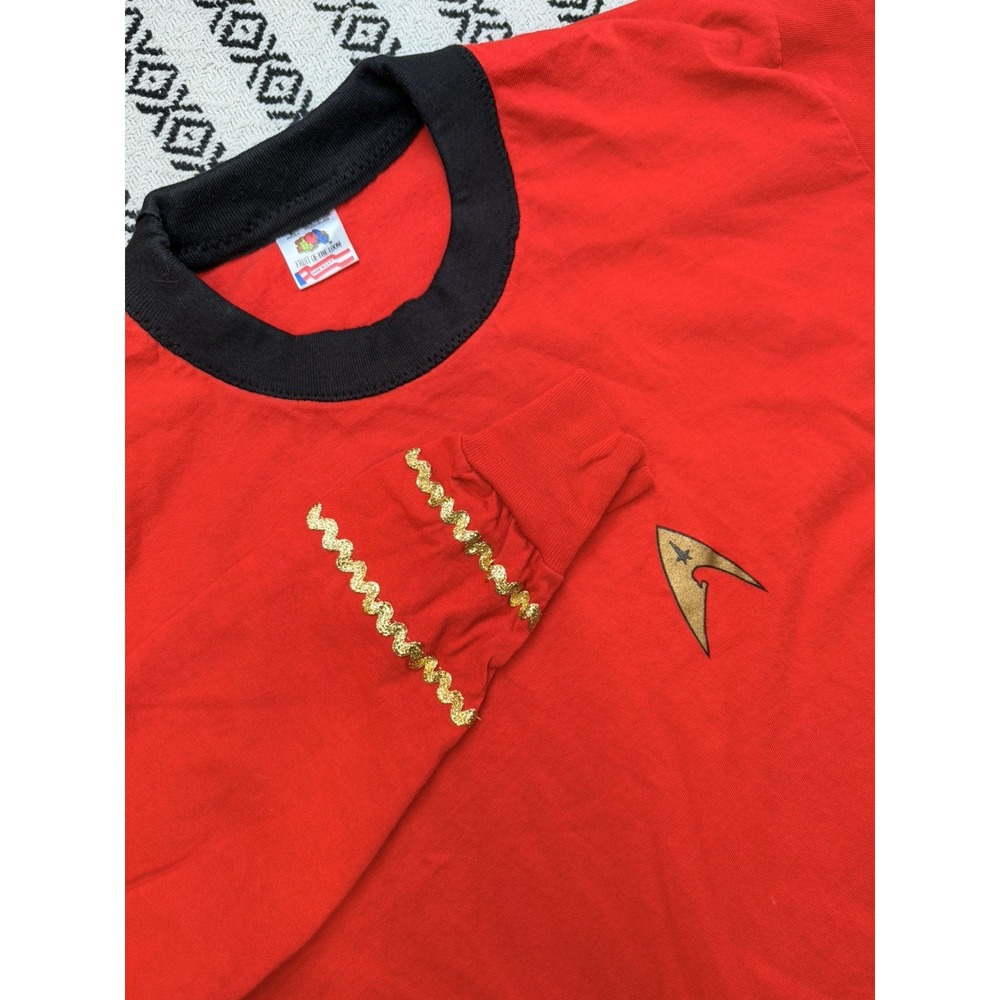 Vintage 80s 90s Star Trek Command Red Shirt Sleeve Single Stitch Large USA Y2K
